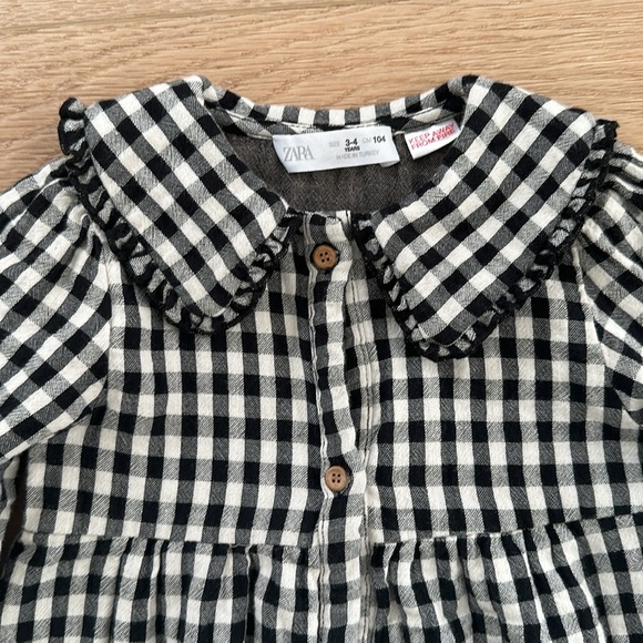 Zara Girls Gingham Dress size 3-4 - Picture 6 of 7
